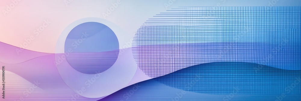 Aufkleber futuristic paper art background with digital grid illustrating cyber politics and digital rights in 