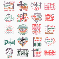 Christian Svg Bundle Retro PNG t shirt design sunlimation