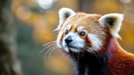 Obraz premium Close-up of a red panda face