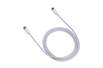 Lightning cable isolated on transparent background.