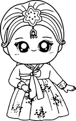 korean character hand drawn