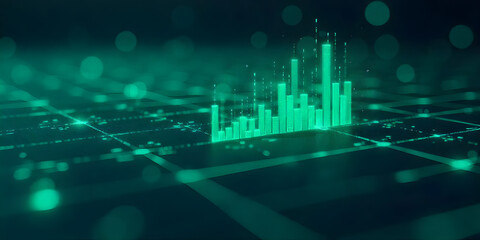 Futuristic digital background with neon cyber elements