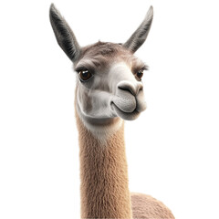 Obraz premium Llama Portrait Gentle Eyes Soft Fur Happy Expression