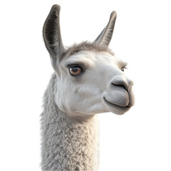 Obraz premium Gentle Llama Portrait Soft Fur Sweet Eyes Happy Animal