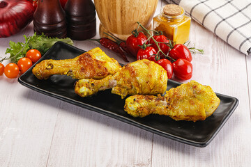 Roasted Chicken leg drumsticks with curry sauce