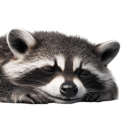 Obraz premium Peaceful Raccoon Napping Sweet Dreams Wildlife Slumber,