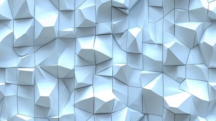 Obraz premium 3D white geometric seamless texture map pattern background