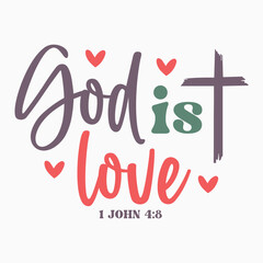 God Is Love Retro SVG PNG Sublimation t shirt design