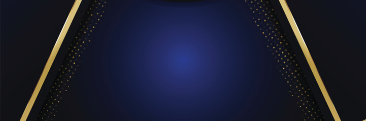 Elegant navy gold abstract background design