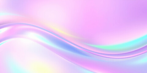 Naklejka premium Iridescent gradient displays flowing, holographic colors ideal for abstract backgrounds