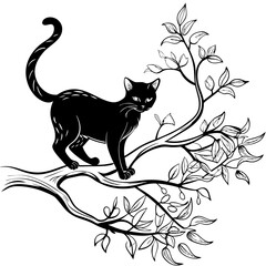 Whiskers in Motion: Action & Playful Cat Silhouettes for Creative Designs