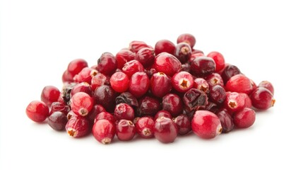 Collection of Isolated Cranberry Seeds on a White Surface for Planting and Agricultural Use