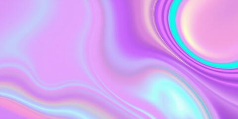 Iridescent gradient displays flowing, holographic colors ideal for abstract backgrounds