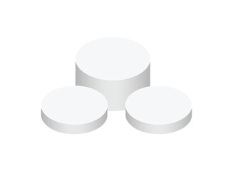 Elegant White Product Podium