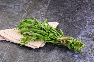Green estragon branches for cooking