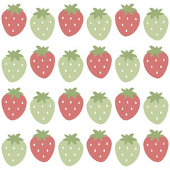 北欧風のいちごシームレスパターン