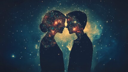 Obraz premium Galactic Silhouettes