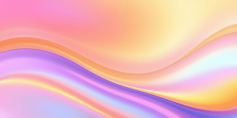 Iridescent gradient displays flowing, holographic colors ideal for abstract backgrounds