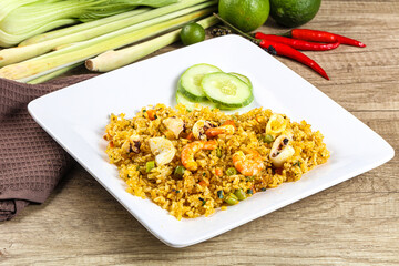 Asian Fried rice with seafood