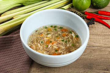 Asian gourmet crab soup with spices