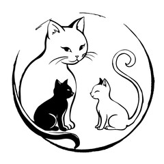 Whimsical Wonders: Fantasy & Artistic Cat Silhouettes for Creative Designs
