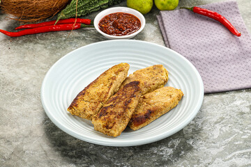 Indian chiken kebab minced meat