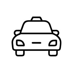 Obraz premium Taxi icon front view