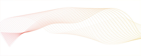 Abstract wave lines dynamic orange colorful light isolated background digital gradient transparent tech curve creative technology flowing smooth  Abstract wavy element for design on transparent 