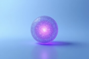 sleek silver digital dot cluster with faint violet glow with Pulsing center in a pale blue gradient in Minimalist Void – Futuristic Digital Art