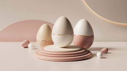 Celebrating Easter minimalistic illustration