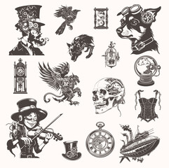 Steampunk Art Pack – Retro-Futuristic & Fantasy Machines