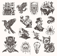 Steampunk Illustrations – Mechanical Fantasy & Industrial Creations