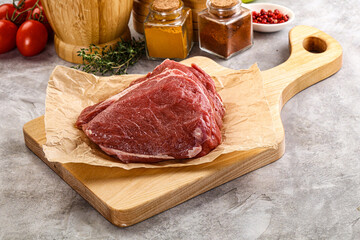 Raw beef piece for cooking