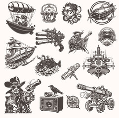 Steampunk Art Pack – Retro Futuristic & Industrial Machines