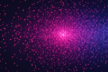 vibrant neon lime-and-purple pixel circle pattern with Pulsing center-right in a soft gray gradient in Minimalist Void – Futuristic Digital Art