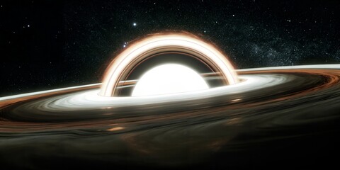 Fototapeta premium Gravity's Edge The Astronaut and the Black Hole