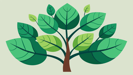 The leaves of the tree of Patience rustle softly as if whispering calming words to the other trees.. Vector illustration