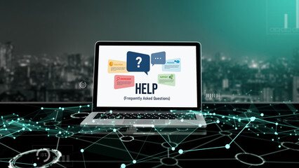 Help screen on the website provide answer to FAQ frequently asked question snugly with knowledge...