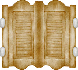 watercolor saloon door