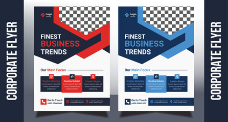 Editable Corporate Business Flyer template layout Creative modern vector flyer concept for promotion advertising company services