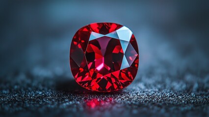Naklejka premium Garnet Birthstone Jewelry . Stunning Garnet Gemstone in Brilliant and Step Cuts . Luxurious Garnet Jewelry Design, birthstone of January
