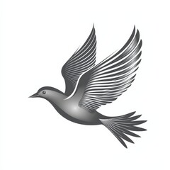 Obraz premium Design of metal bird flying icon logo illustration isolated on white background