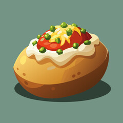 Colorful gourmet hot dog topped with sauce and green onions on a plate