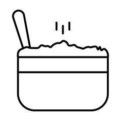 porridge line icon