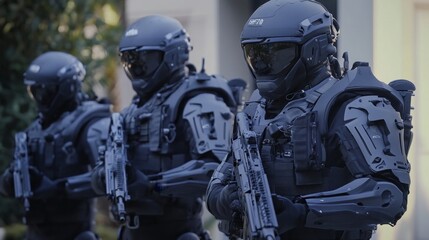 Futuristic Military Robots in Action
