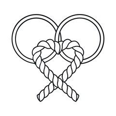 Wedding Knot Heart Design