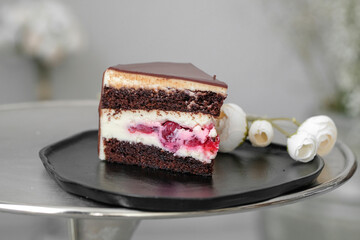 chocolate cake with cherry