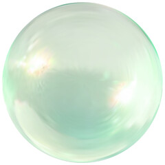Realistic glossy  rainbow ball.Abstract 3D light bubble with glare.Geometric abstract  iridescent liquid shape.
