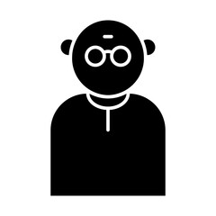 old man glyph icon