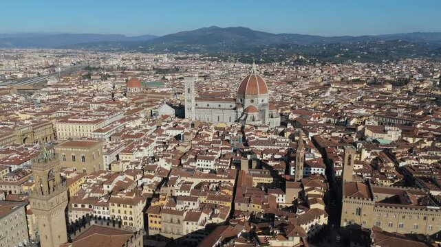Aerial View of Duomo in Florence, Italy